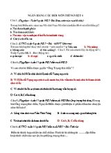 Ngân hàng câu hỏi môn Tiếng Việt 4 (Có đáp án)